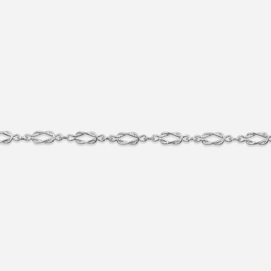 Sailor’s Knot Link Chain Silver Necklace