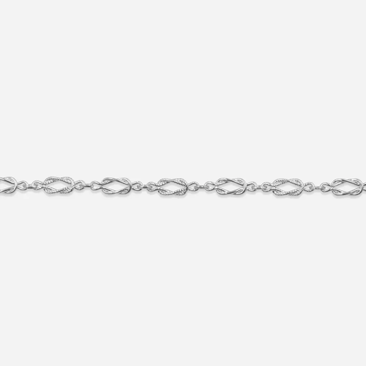 Sailor’s Knot Link Chain Silver Necklace