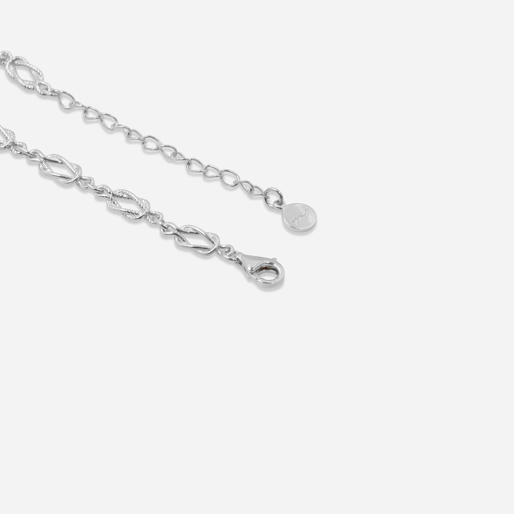 Sailor’s Knot Link Chain Silver Bracelet