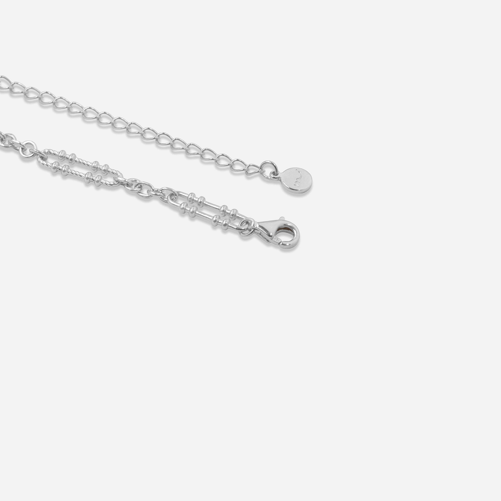 Oval Link Chain Silver Necklace
