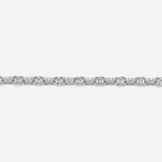 Double Link Chain Silver Necklace