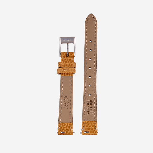 Light Brown Leather Watch Strap, Silver Clasp