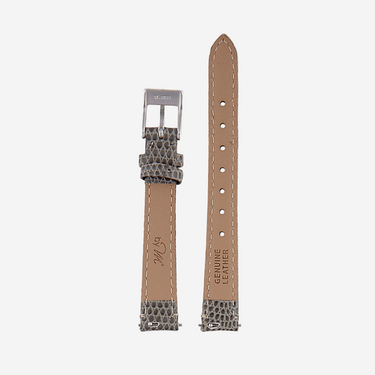 Gray Leather Watch Strap, Silver Clasp