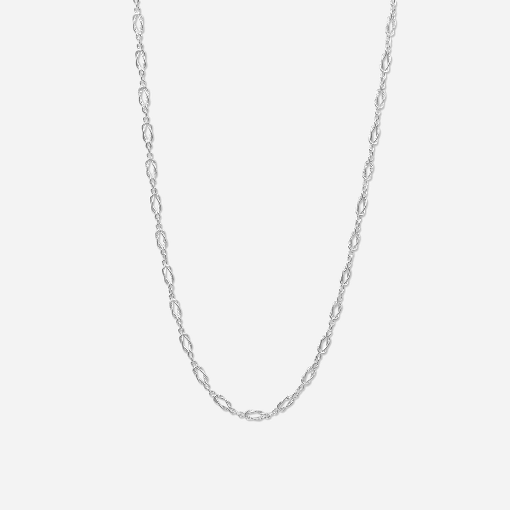 Sailor’s Knot Link Chain Silver Necklace