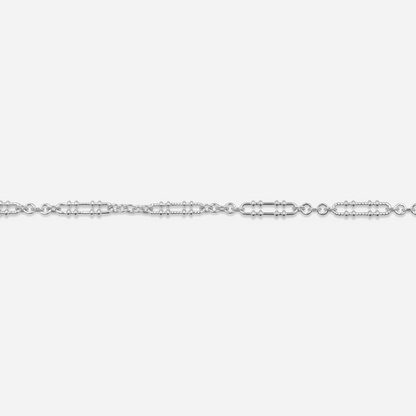 Oval Link Chain Silver Necklace