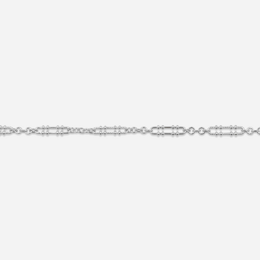 Oval Link Chain Silver Bracelet