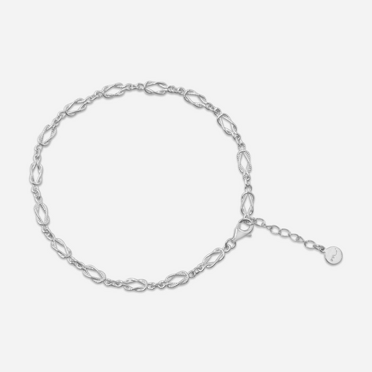 Sailor’s Knot Link Chain Silver Bracelet