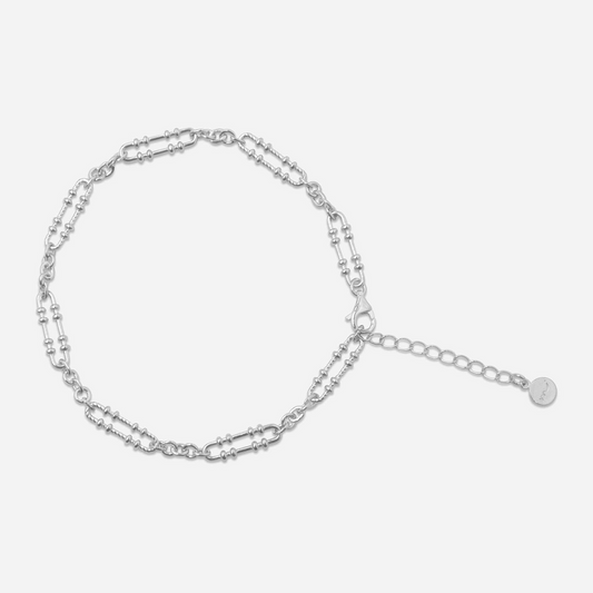 Oval Link Chain Silver Bracelet