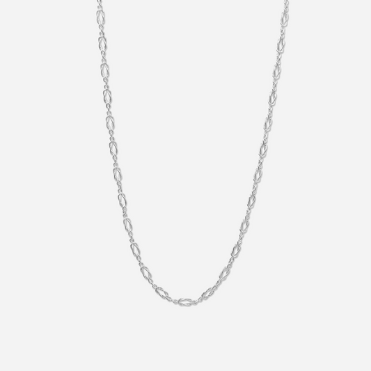 Sailor’s Knot Link Chain Silver Necklace