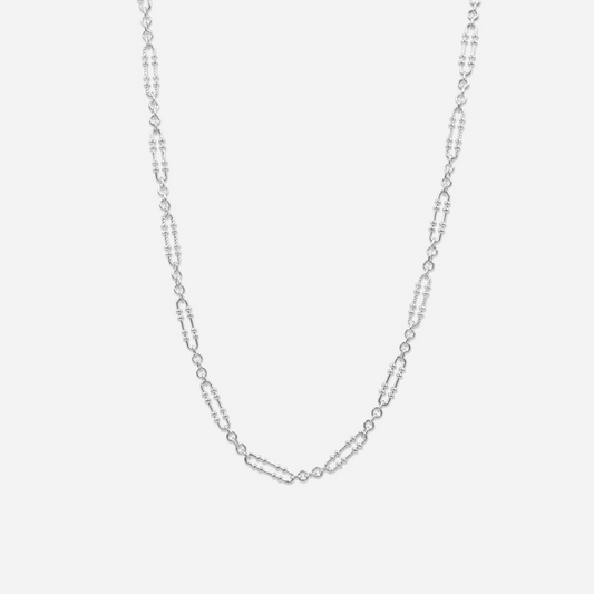 Oval Link Chain Silver Necklace