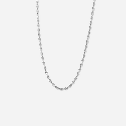 Double Link Chain Silver Necklace